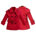 thumbnail image 4 of AJZIOJIRO Kids Toddler Girls Thickened Trench Coats Children Double Breasted Windbreaker Jacket for 3-10 Years Girls Spring Fall Jacket Outerwear, 4 of 9