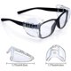 thumbnail image 2 of 8 Pairs Safety Eye Glasses Side Protection Slip Clear Flexible Slip Shield Fgao, 2 of 4