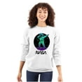 thumbnail image 3 of NASA Astronaut Dab on the Moon Funny Unisex Plus Size Sweatshirt Brisco Brands 2X, 3 of 5