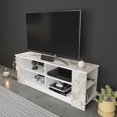 thumbnail image 3 of Space 55'' Modern TV Stand Console Table Entertainment Center for Up to 65'' TVs Marble White Finish, 3 of 6