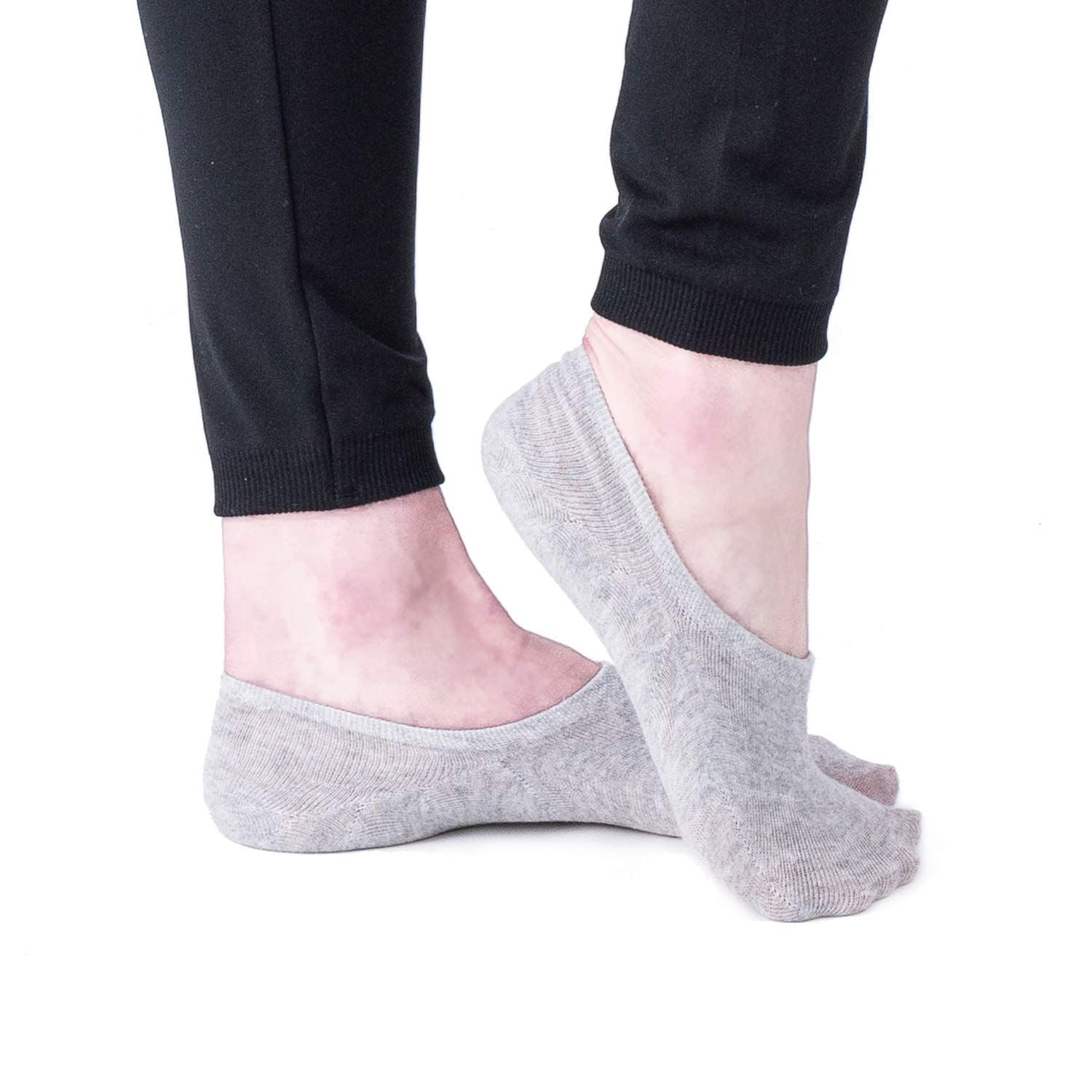 Sheebo Women 6 Pairs Thin Casual No Show Socks Non Slip Flat Boat Line ...