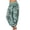 Mint Green, variant on Women Fold‑Over Waist Floral Printed Harem Pants, Boho Loose Baggy Split Ankle Casual Trousers With Relaxed Fit, Soft Breathable Flowey Bottoms