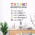 thumbnail image 4 of 2 hojas de pegatinas de pared de PVC coloridas "Think Be for e You Speak", vinilo decorativo para pared con citas motivacionales inspiradoras, calcomanías de pared extraíbles., 4 of 8