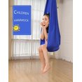 thumbnail image 2 of Hamaca de algodón para niños con autismo, TDAH, terapia de TDA, acurrucarse, terapia sensorial para niños, paquete elástico, asiento estable, columpio, silla de juguete, verde, 2 of 5