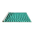 thumbnail image 2 of Ahgly Company Machine Washable Indoor Rectangle Abstract Turquoise Blue Contemporary Area Rugs, 2' x 3', 2 of 4