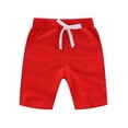 thumbnail image 5 of Gytharion Children's Cotton Short Pants Summer Casual Solid Color Drawstring Elastic Waist Shorts Kids Lightweight Outdoor Sport Short Pants, 0-12 Years, 5 of 5