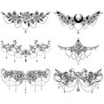 thumbnail image 1 of 6 Sheets Black Underboob Tattoos For Women - Temporary Tattoo Stickers, 1 of 5