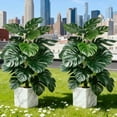 thumbnail image 4 of 2pcs large indoor artificial plants Monstera, suitable for home office living room decoration, very suitable for Valentine's Day, Father's Day, Mother's Day, graduation season, 4 of 14