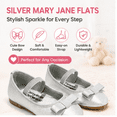 thumbnail image 2 of Toddler & Little Girl Bow-Accent Ballet Flats – Soft Sole Non-Slip Dress Shoe, 2 of 10