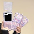 thumbnail image 6 of for Samsung Galaxy Z Flip 4 Cute Purple Boat Print, Woman Case for Galaxy Z Flip 4 with Screen Cover Hidden Stand, Kawaii Girls Protective Case for Galaxy Z Flip 4 (Purple Boat), 6 of 14