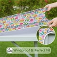 thumbnail image 6 of Pioneer Flower Floral Print Pattern Square Fitted Tablecloth with Elastic Edge,Square Table Cover,Washable Elastic Table Cover for Home Kitchen Party Decor 34"x34", 6 of 6
