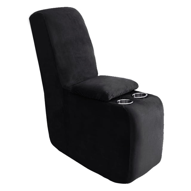 Funda de sofá reclinable de terciopelo ULTICOR de 7 piezas, negra