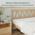 thumbnail image 3 of Novilla 12" Solid Wood Bed Frame,Full,Walnut, 3 of 7