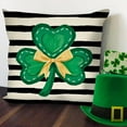 thumbnail image 5 of St. Patrick''s Day Decorative Throw Pillow Covers 18 x 18 Set of 4, Lucky Charm Shamrock Clover Stripes Cushion Case Decor, Not Lucky Just Blessed Irish Holiday Home Decoration for Sofa Couch, 5 of 5