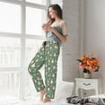 thumbnail image 6 of Disketp Mushrooms Gnome Print Women's Comfy Pajama Pants Casual Drawstring Palazzo Lounge Wide Leg Pants, 6 of 7