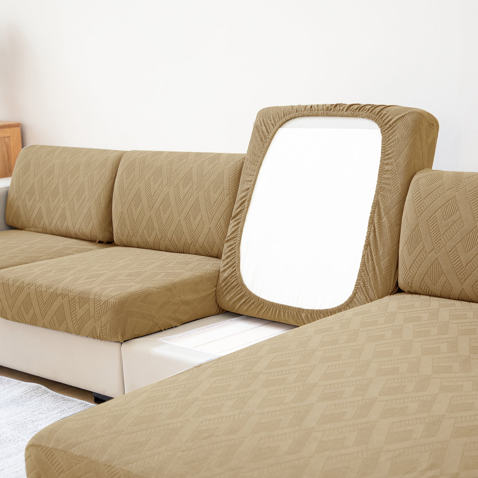 Lapalife Stretch Jacquard Couch Cushion Cover, Water Resistant Sofa Slipcover Sofa Seat Cover