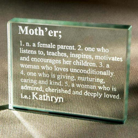 Personalized Mother Definition Glass Block