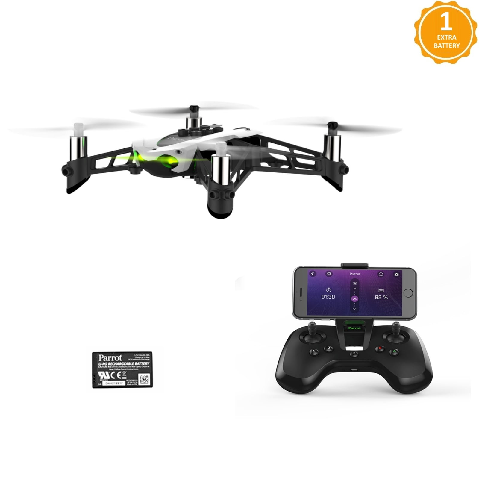 Parrot Mambo Fly Drone with Flypad and Free Extra Battery (White