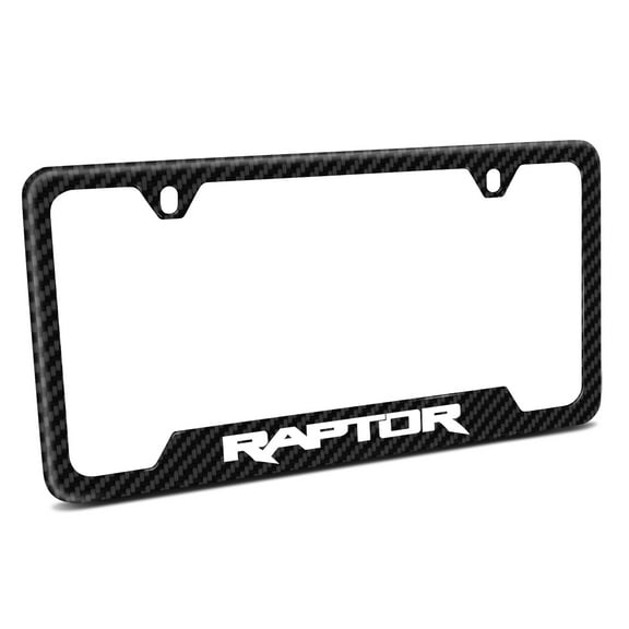 iPick Image for Ford F-150 Raptor Black Carbon Fiber Texture ABS Plastic 50 States License Plate Frame, Official Licensed