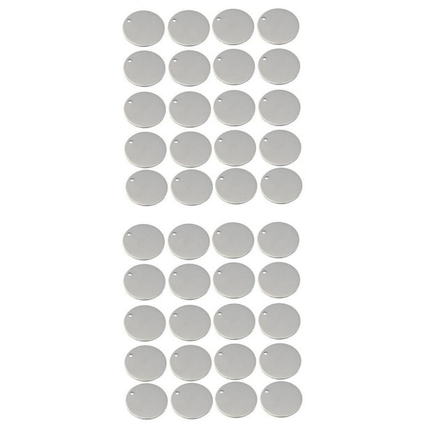 40 Piezas De Gran Cantidad Con Precios Más Bajos De Identificación De La Etiqueta Del Animal Doméstico 12 Mm + 6 Mm Traje De Tamaño Comúnment Sunnimix Colgantes de etiqueta en blanco de metal