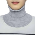 thumbnail image 2 of Trayknick Men's Knitted Scarf Cold-Proof Versatile Keep Warmth All-match Solid Color Elastic Neck Cover for Winter Grey, 2 of 13