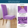 thumbnail image 3 of Velvet Stretch Dining Room Chair Covers Soft Removable Dining Chair Slipcovers Set of 6, Light Purple, 3 of 7