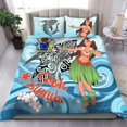 thumbnail image 1 of Juego de cama Islas Cook - Polinesia Niñas con tiburón, 1 of 4