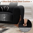 thumbnail image 6 of Aukfa 83" Comfy Sofa Sherpa Boucle Living Room Couch, 26" Extra Deep Seat, 4 Pillows, Black, 6 of 9