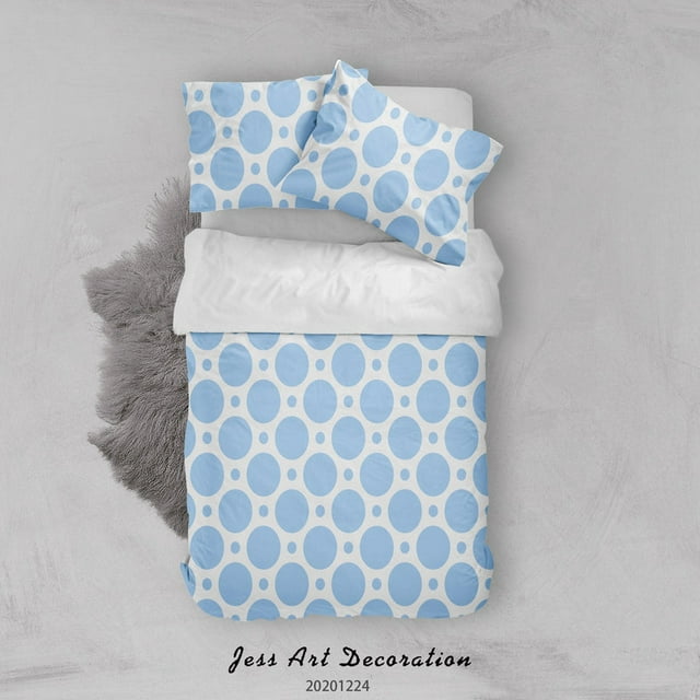 3D Abstract Blue Geometric Pattern Quilt Cover Set Bedding Set Duvet Cover