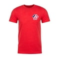 thumbnail image 2 of American Flag Paw Print, Men's Gaphic T-shirts, 4th of July Shirts - Heather Red MH200PATRIOT S6 2XL, 2 of 3