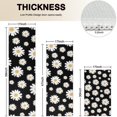 thumbnail image 4 of Black Daisy Flower Golden Centers Pattern Kitchen Rugs Sets Of 3,Kitchen Runner Rugs Non Skid Washable,Decorative Kitchen Floor Mats for Kitchen,Sink,Laundry,17"x30"+ 17"x47" + 17"x59", 4 of 6