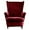 Velvet Red, variant on Rosnek Wingback Chair Covers 2 Piece Set, Velvet Wing Chair Slipcover Stretch Armchair Cover Removable Furniture Protector