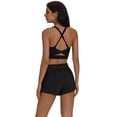 thumbnail image 2 of Pinspark Women's Air Cotton Active Shorts Athletic Running Shorts Breathable Comfort Stretch Adjustable Waist with Side Pockets, 2 of 6