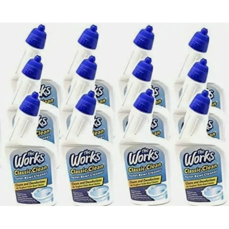 12-Pack -The Works Classic Clean Toilet Bowl Cleaner 24 Fl Oz Each