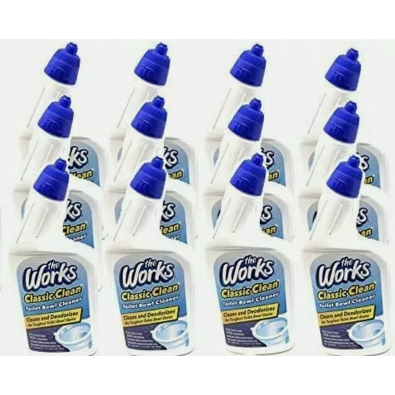 12-Pack -The Works Classic Clean Toilet Bowl Cleaner 24 Fl Oz Each