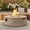 Brown, variant on Aurlrtil 38''/50000 BTU MGO Propane Outdoor Fire Pit with Vertical Stripe Design,Round Fire Pit Table with Steel Burner,Adjustable Flame Control, Lava Rocks & Rain Cover for Patio&Backyard Beige