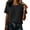 #0273-Black, variant on Casual Tops for Women Round Neck Chest Gathered Detail Short Sleeve Tops for Women Relaxed Fit Weekend Outing Soft Linen Tops for Women