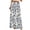 White1, variant on Womens Pants Elastic Waist Printed Wide Leg Drawstring Pocket Full Length Pants