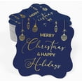 thumbnail image 2 of Inkdotpot Real Gold Foil Bracket Shape Paper Hang Tags Merry Christmas & Happy Text Favor Tags Pack Of 50, 2 of 7