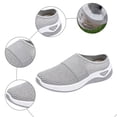 thumbnail image 5 of Rokment Women's Orthopedic Arch Support Clogs Walking Backless Sandals for Plantar Fasciitis Comfortable Breathable Mesh Tennis Non Slip Nursing Work Shoes Grey Size 8, 5 of 7