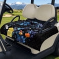thumbnail image 3 of Yuyamidu Blue Dragonfly Golf Cart Seat Covers Flowers Golf Cart Seat Towel Blanket with 4 Front Pockets, Fit Club Car and More 2 Person Seats Golf Cart, 3 of 8