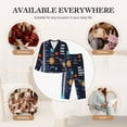 thumbnail image 5 of Goofa Solar System Printed Women’s 2 Piece Pajama Set Super,Pajamas Women's Long Sleeve Sleepwear Soft Button Down Loungewear Pjs Lounge Set Nightwear-X-Large, 5 of 9