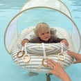 thumbnail image 3 of Sunnylife: Interactive Baby Float - Duck Sage Stripe - Inflatable Pool & Water Ring Tube, Adjustable Fabric Seat, Shade Canopy, Play Rings, 6-12 mo, 3 of 10