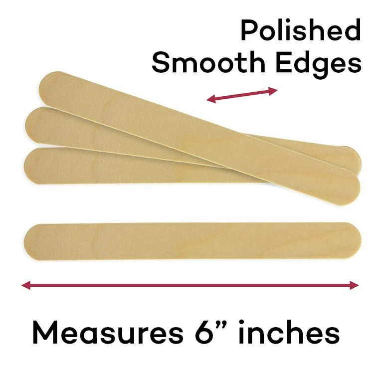 Sterile Tongue Depressors [Pack of200] Senior 6 Inch – Each Wooden  Depressor Stick Individually Wrapped [2 boxes of 100] also used as Wax  Applicator