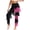 Black Pink, variant on Sxiwei Women's Latin Dance Trousers Tassel Fringe Pants Ballroom Dance Professional Tango Salsa Orange XXL