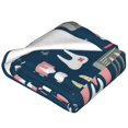 thumbnail image 2 of Bixox Fleece Blanket Dental Pattern Super Soft Double-Sided Microfiber Flannel Blanket for Sofa, Bed, Couch,Suitable for All Seasons - 80"x60", 2 of 5