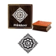 thumbnail image 1 of Printtoo Christmas Secret Santa Gift Floral Pattern Square Wooden Rubber Stamps-5 x 5 Inches, 1 of 2
