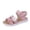1-Pink276, variant on Girls Summer Casual Sandals Flowers Straps Open Toe Soft Sole Outdoor Play Sandal
