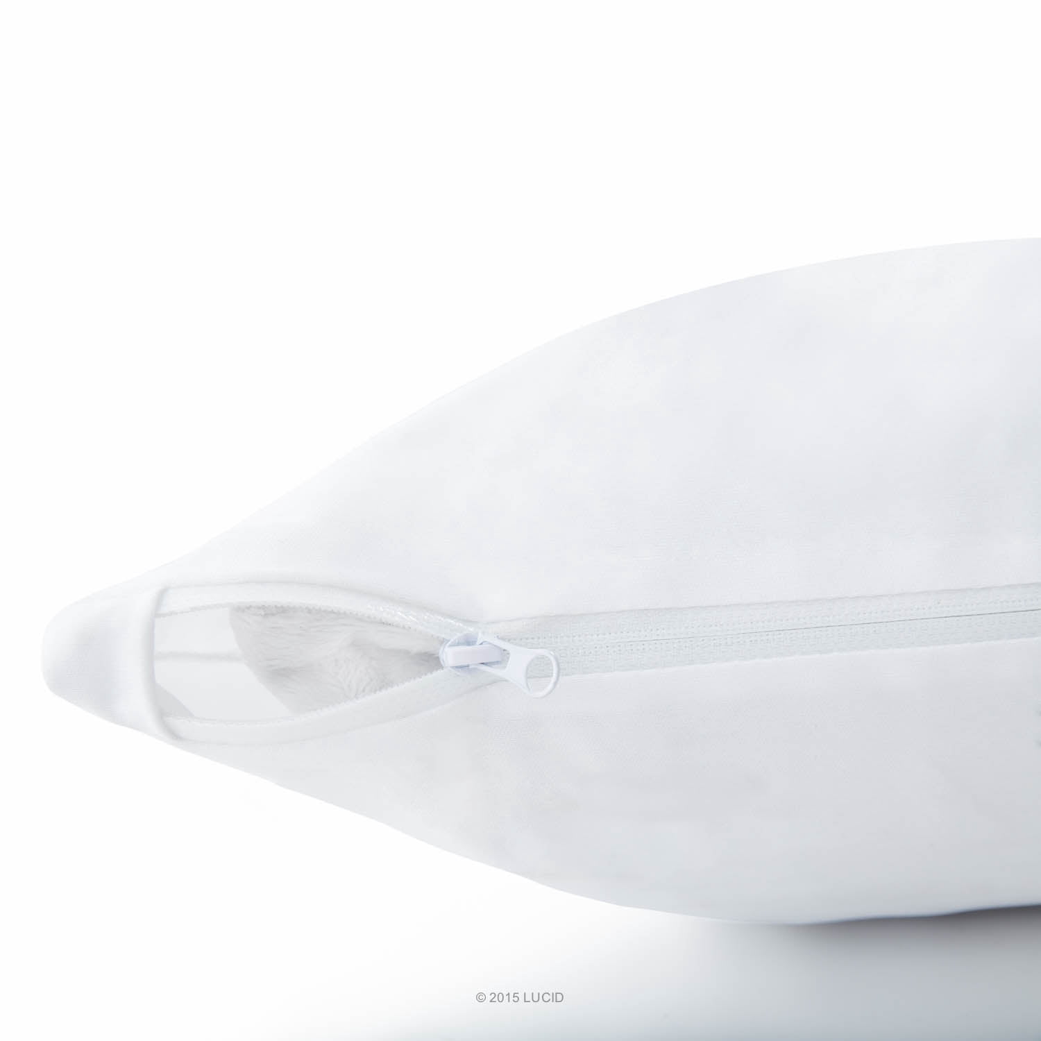 Lucid Waterproof Zippered Pillow Protector, Queen, 2 Pack