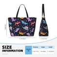thumbnail image 4 of Pofeuu Cartoon Dinosaur Print Beach Bag,Waterproof Sandproof Beach Tote Bag, Large Capacity Foldable Beach Bags for Women, 4 of 7